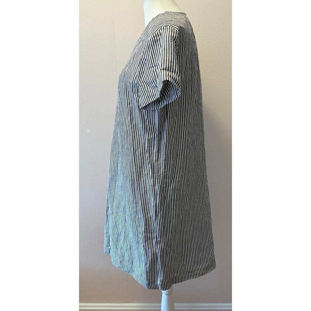 NWT Jenni Kayne Linen Striped Shortsleeve T-Shirt Shift Dress Size S - Picture 3 of 6